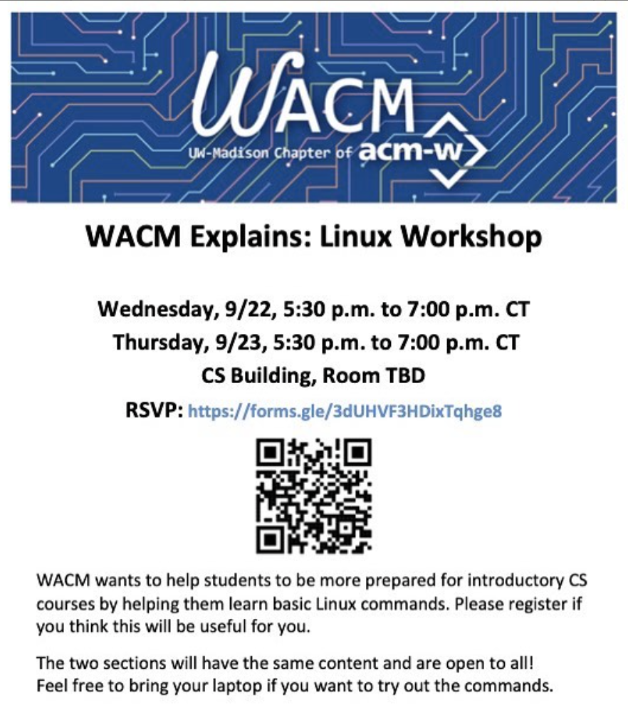 A graphic for the WACM Explains Linux event