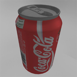 Cola, textured, environment mapped